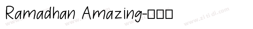 Ramadhan Amazing字体转换